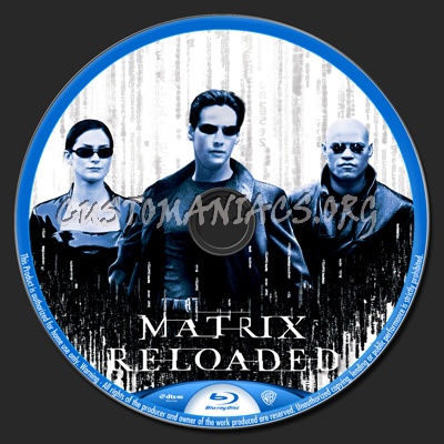 The Matrix Reloaded blu-ray label