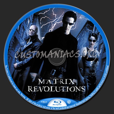 The Matrix Revolutions blu-ray label