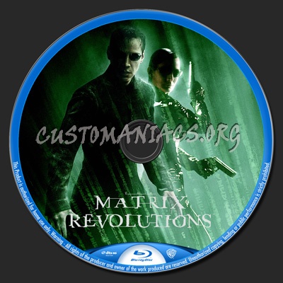 The Matrix Revolutions blu-ray label