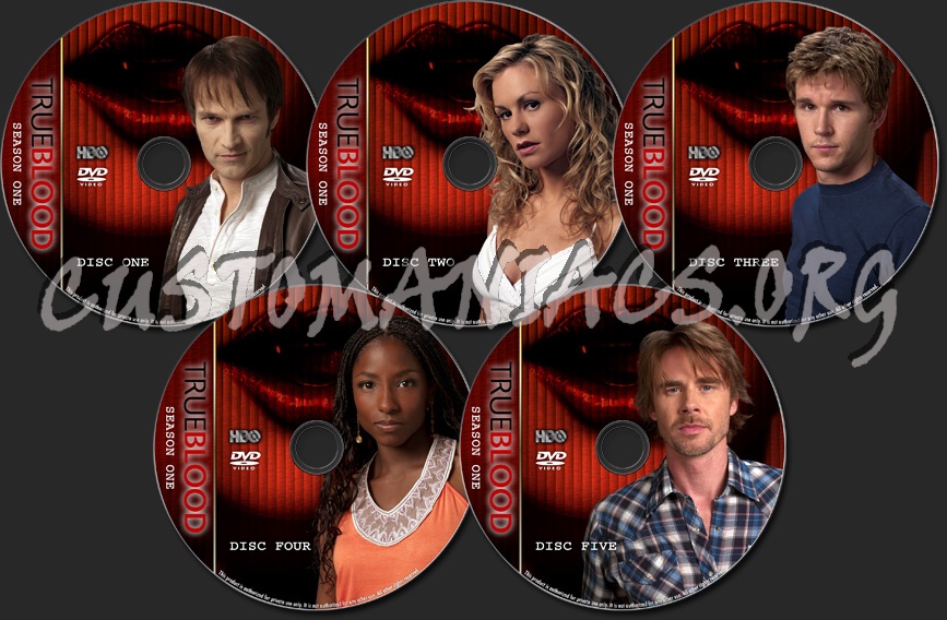 True Blood  - Season One - TV Collection dvd label