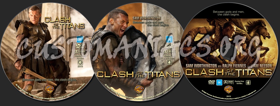 Clash Of The Titans (2010) dvd label
