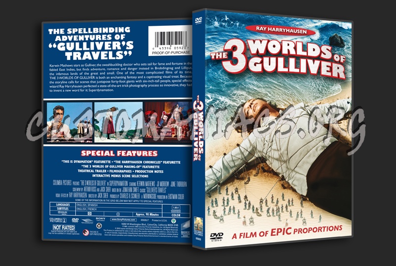 The 3 Worlds of Gulliver dvd cover