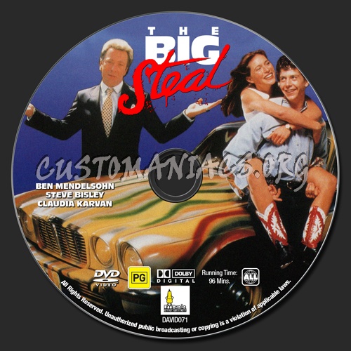 The Big Steal dvd label