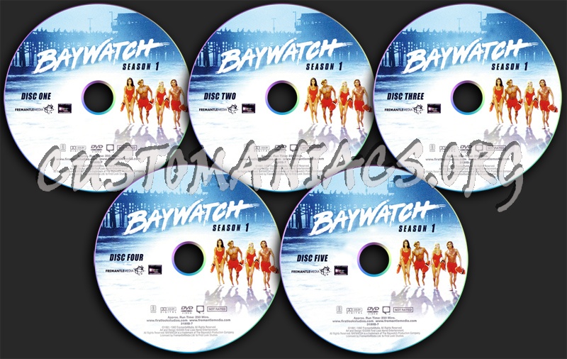 Baywatch Season 1 dvd label