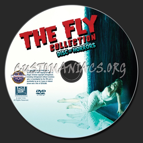 The Fly Collection disc of horrors dvd label