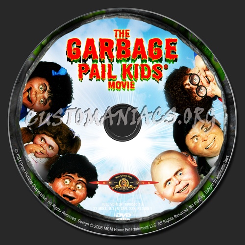 The Garbage Pail Kids Movie dvd label