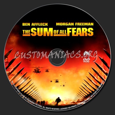 Sum of All Fears dvd label