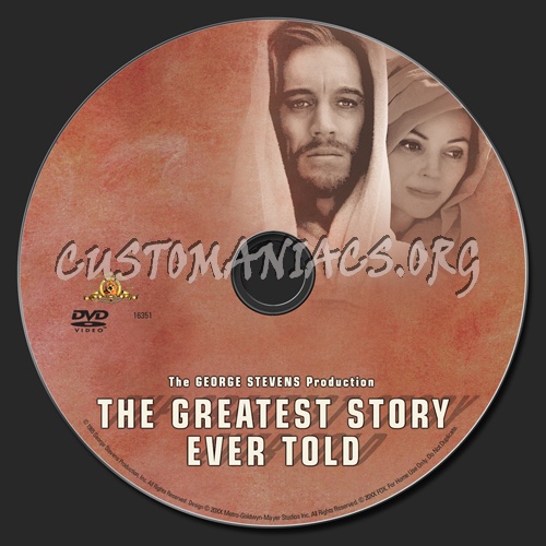 The Greatest Story Ever Told dvd label