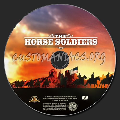 The Horse Soldiers dvd label