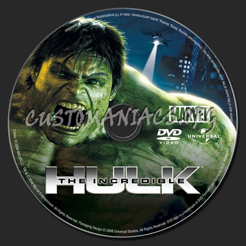 The Incredible Hulk dvd label