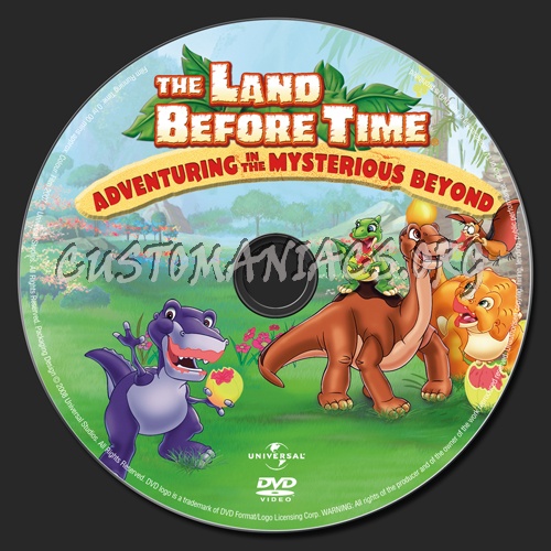 The Land Before Time: Adventuring in the Mysterious Beyond dvd label