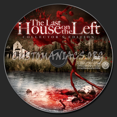 The Last House on the Left dvd label