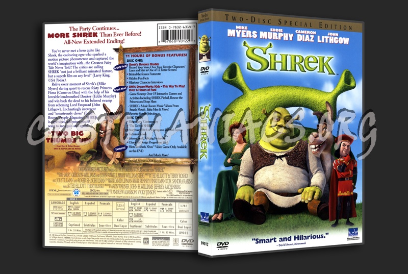 Shrek dvd cover