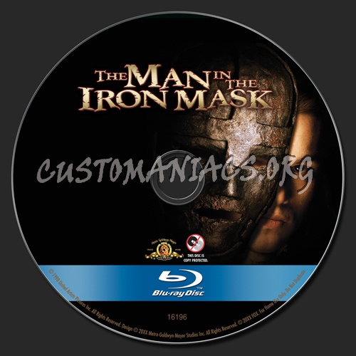 The Man in the Iron Mask blu-ray label