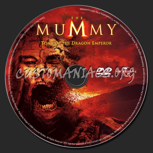 The Mummy Tomb of the Dragon Emperor dvd label