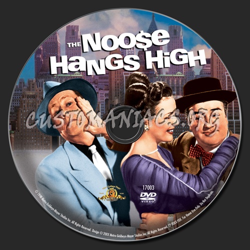 The Noose Hangs High dvd label