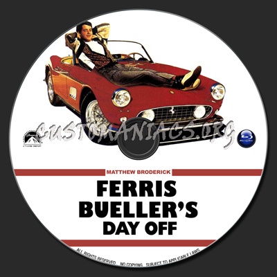 Ferris Bueller's Day Off blu-ray label