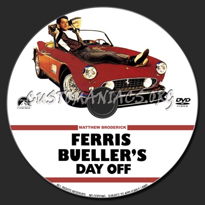Ferris Bueller's Day Off dvd label