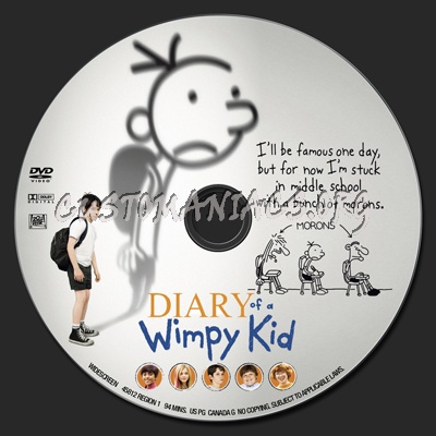 Diary Of A Wimpy Kid dvd label