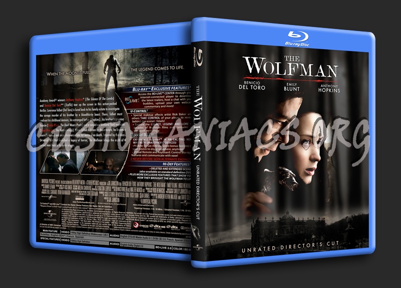 The Wolfman (2010) blu-ray cover