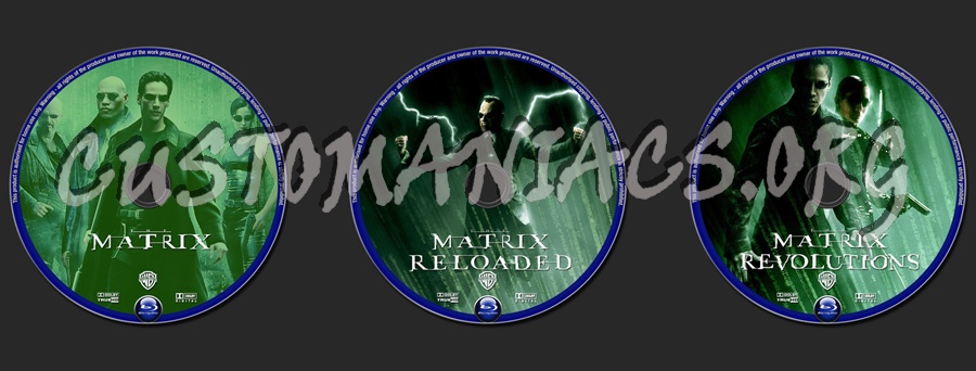 The Matrix Trilogy blu-ray label