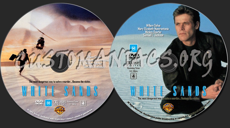 White Sands dvd label