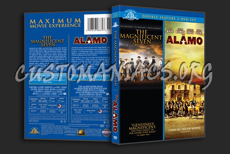 The Magnificent Seven / The Alamo dvd cover