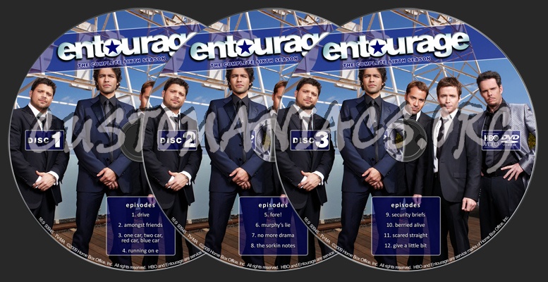 Entourage Season 6 dvd label