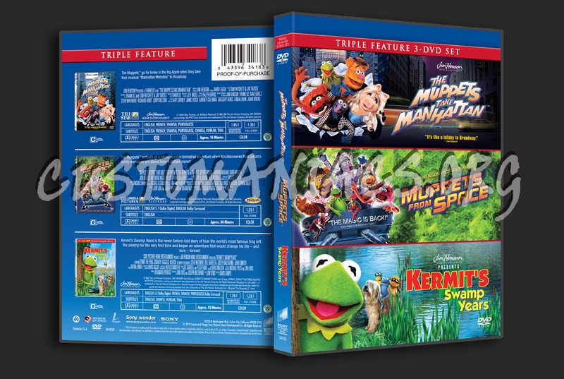 The Muppets Take Manhattan / Muppets from Space / Kermit's Swamp Years dvd cover