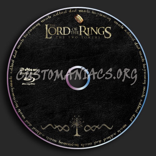 The Lord of the Rings: The Two Towers blu-ray label