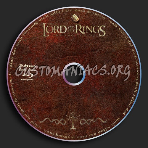 The Lord of the Rings: The Two Towers blu-ray label