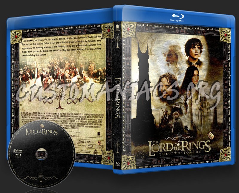 The Lord of the Rings: The Two Towers blu-ray cover