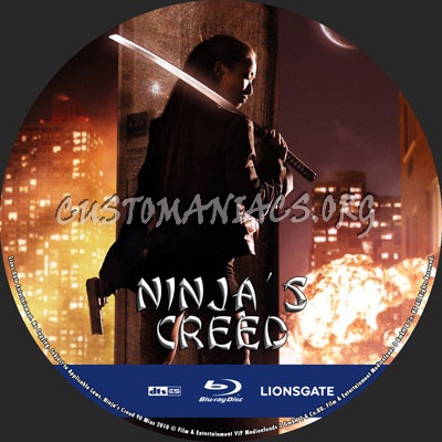 Ninja's Creed blu-ray label