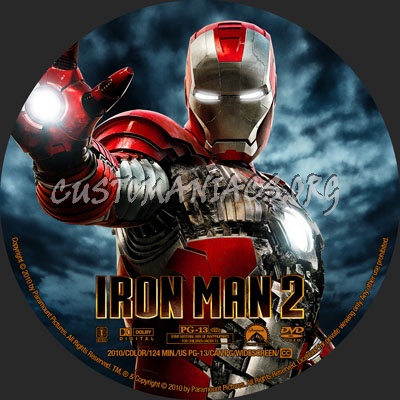 Iron Man 2 dvd label