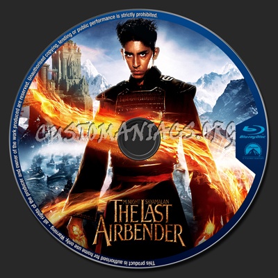 The Last Airbender blu-ray label