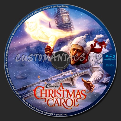 A Christmas Carol blu-ray label