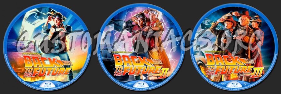 Back to the Future Trilogy blu-ray label