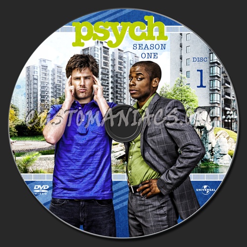 Psych Season 1 dvd label