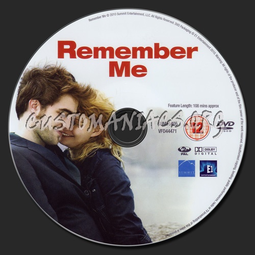 Remember Me dvd label