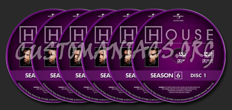 House Season 6 dvd label