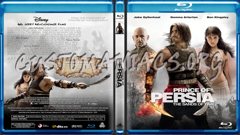 Prince of Persia: The Sands of Time blu-ray cover