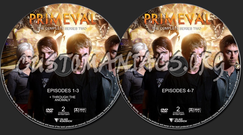 Primeval Series 2 dvd label