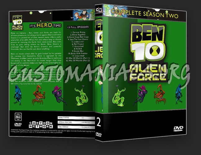 Ben 10: Alien Force 2, Ben 10 Alien Force Seasons 1-5 DVD B…