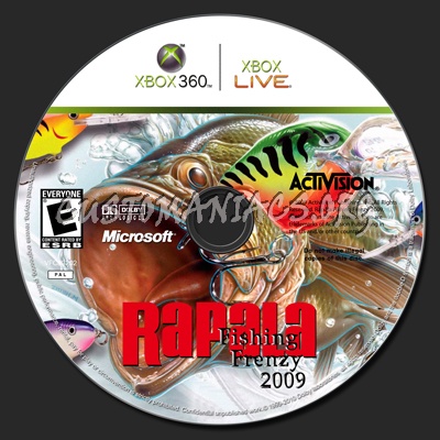 Rapala Fishing Frenzy 2009 dvd label