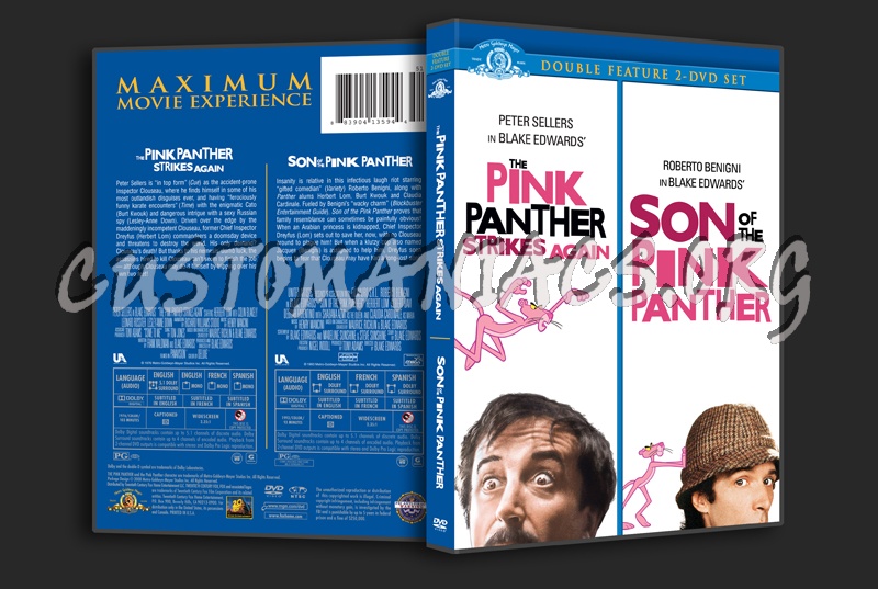 The Pink Panther Strikes Again / Son of the pink Panther dvd cover