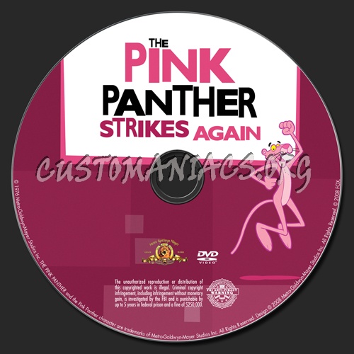 The Pink Panther Strikes Again dvd label