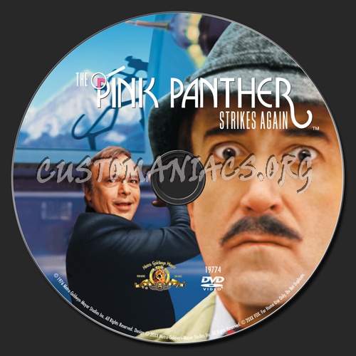 The Pink Panther Strikes Again dvd label