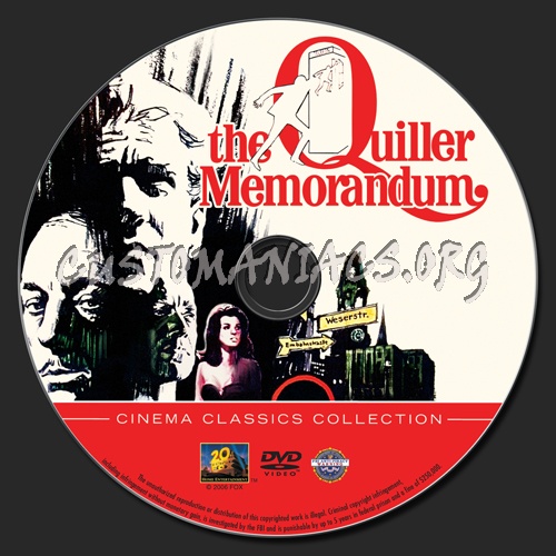 The Quiller Memorandum dvd label