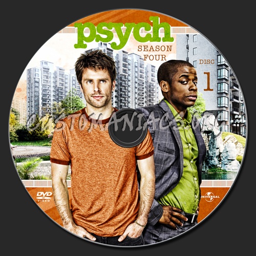 Psych Season 4 dvd label