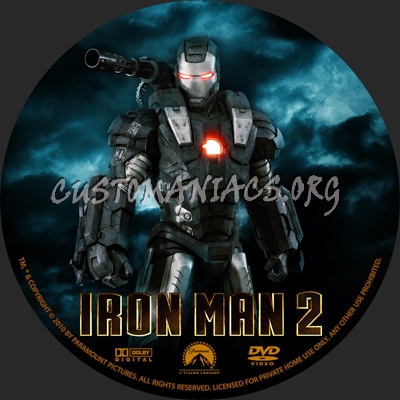 Iron Man 2 dvd label